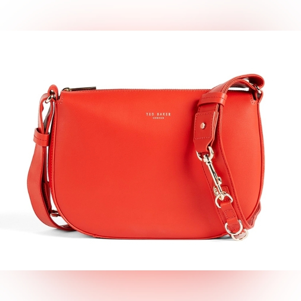 NWT Ted Baker Equenn Red Leather Equestrian Crossbody Bag